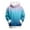 Blue, variant on Women's Casual Fashion Gradient Print Long Sleeve Hooded Sweatshirt Top Comfort Pullover for Women Loose Fit Streetwear with Hood,Saffron,XL