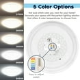 thumbnail image 2 of Luxrite 14 Inch LED Flush Mount Ceiling Light, 25W, 5 CCT Color Selectable, 1875 Lumens, Dimmable, Damp Rated, ETL Listed, 2 of 7