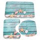 thumbnail image 2 of Beach Seashells Starfish Sand Bath Mat Holidays Summer Bathroom Carpet Rug Non-Slip 3 Piece Toilet M, 2 of 5
