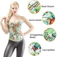 thumbnail image 3 of Femmes Vintage Floral Denim Corset Bustier Top, 3 of 5