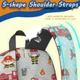 thumbnail image 5 of Fireman and Elephant Grey Pattern 17" Waterproof Oxford School Backpacks for Teens, S-Shape Padded Straps, for School, Travel, Hiking, Camping, 5 of 5