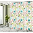 thumbnail image 5 of Ambesonne Cartoon Shower Curtain, Abstract Hearts Doodle, 69"Wx84"L, Multicolor, 5 of 5