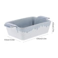 thumbnail image 4 of MasteelfCA Ceramic Bowl Double Ear Baking Bowl Microwave Oven Pan Cake Baking Bowl Simple Sauce Bowl for Home Kitchen (Rectangular Baking Pan Blue), 4 of 8