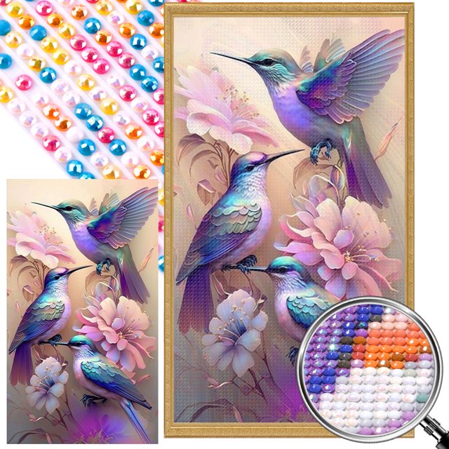 Kit AB Parcial 5D DIY Taladro Colibrí 45x75cm