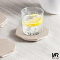 thumbnail image 3 of Radicaln Marble Coasters Set of 6 Handmade 3.5 inch Verona Star Coasters Set for Drinks, Stone Coasters with Holder for Home Decor, 3 of 7