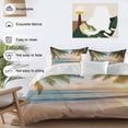 thumbnail image 3 of Queen 4 Piece Bedding Set Summer Palm Trees Ocean Waves Soft Breathable Duvet Cover and Pillowcase, Seaside Beach Sky Duvet Cover Set Bed Sheets for Bedroom Dormitory Guest Room, 3 of 9