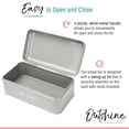 thumbnail image 4 of OUTSHINE Vintage Metal Bread Box & Kitchen Utensil Holder Set, Gray | Large Bread Box w/ Swing Up Lid | Farmhouse Bread Box & Utensil Holder for Countertop | Kitchen Decor | Housewarming Gift, 4 of 8