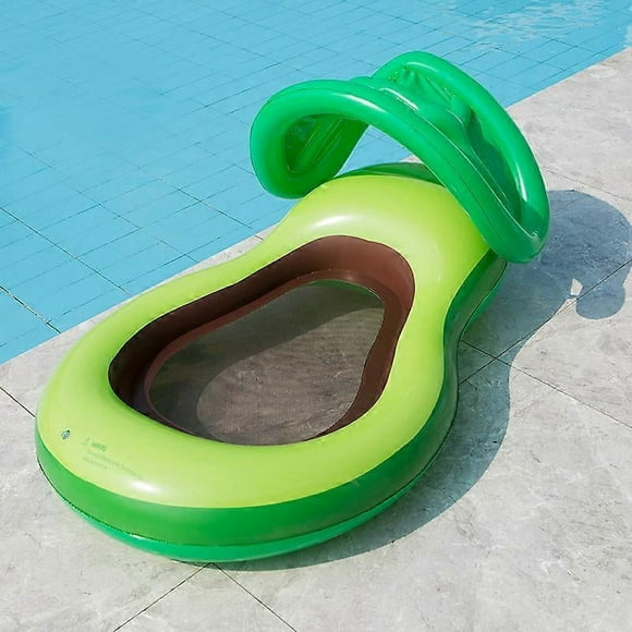 Avocado lounger water inflatable pool mattress suitable for swimming pools, gardens and other places 120*80cm with canopy