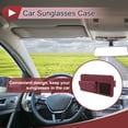 thumbnail image 2 of Estuche para Gafas de Sol de Coche Único Bargains con Parasoles Magnéticos Universal de Ante Rojo 34x16cm 1 Pcs, 2 of 7