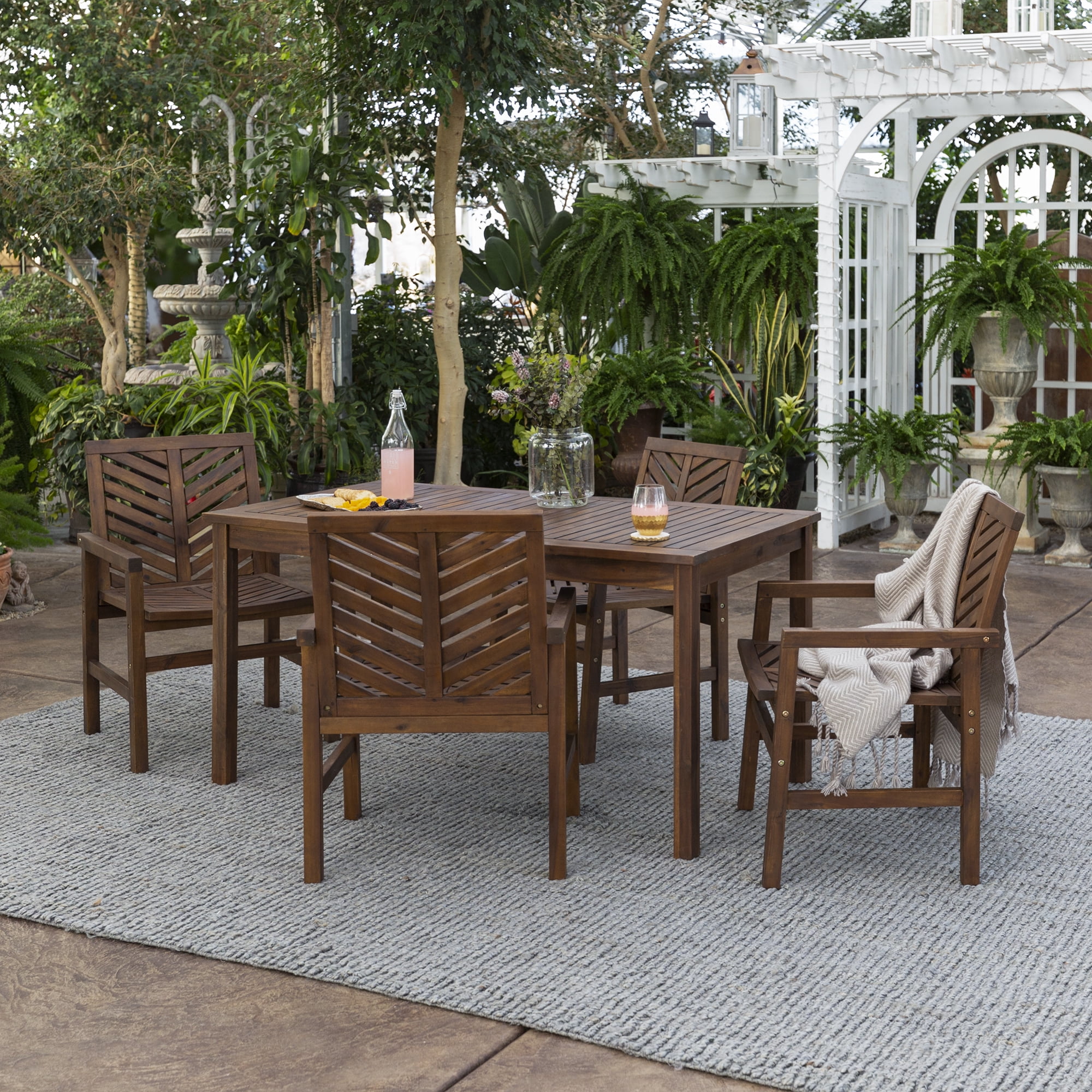 Manor Park Outdoor Patio Dining Set, 5 Piece, Multiple Colors and