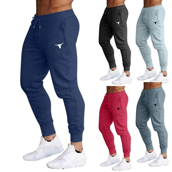 Mens Pants with Pockets Men's Casual Pants Thin Pants Outdoor Fitness Running Pants Men's Small Toe Drawstring Pants Red XXL