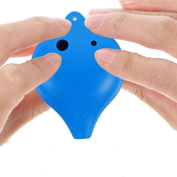 DRAFIDEEP Blue Plastic Ocarina 1Set For Beginners In Music Practice And Leisure