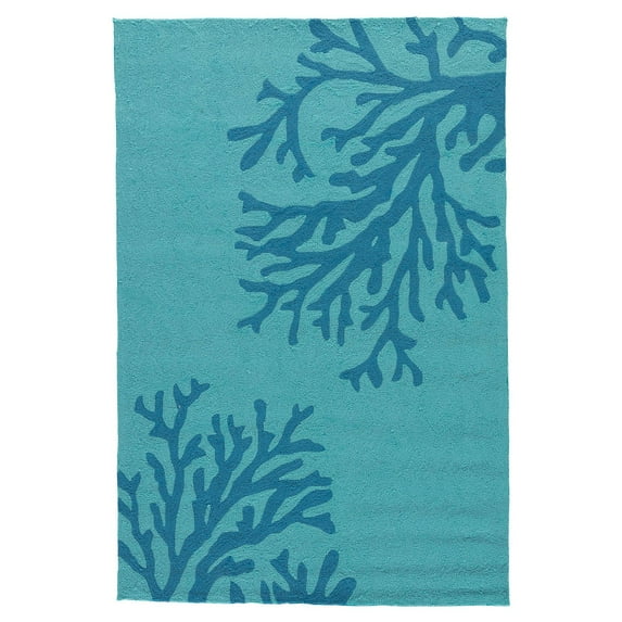 Jaipur Living Bough Out Indoor Outdoor Floral Teal Blue Area Rug
