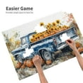 thumbnail image 4 of 1000 PCS Funny Pumpkin Sunflower Pickup 1000 Piece Puzzle For Adults,Unique Artwork For Adults,Stunningly Vibrant Colors,Vintage Pickup Holiday Wooden Puzzle,Creative Activity Hobbies For Adults, 4 of 6