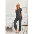 thumbnail image 4 of EKOUAER Women's Maternity Nursing Pajamas Sets Short Sleeve Postpartum Pregnancy Pajama for Hospital Breastfeeding PJS with Pants, 4 of 7
