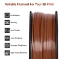 thumbnail image 4 of Geeetech ABS 3D Printer Filament 1.75mm ABS Filament 10KG Spool Brown, 4 of 8