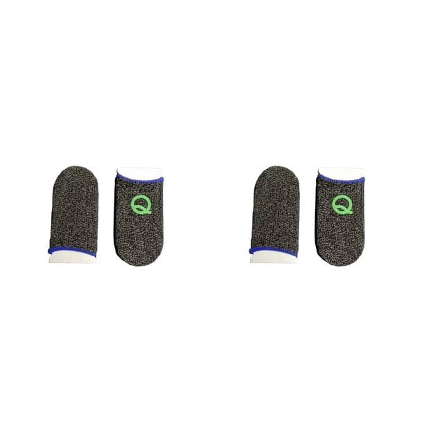 Monstrate 2 piezas luminosas controlador de juegos móviles dedos cunas transpirables a prueba de sudor guantes de juego de alta elasticidad para Azul 2piezas