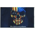 thumbnail image 3 of We Are Everywhere USA Skull Black 3'x5' Double Sided 100D Poly Nylon Flag, 3 of 5