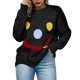 thumbnail image 1 of Gibobby SuéTer Para Mujeres De Moda Suéter informal de manga larga con cuello redondo y hombros para mujer(Negro,CH), 1 of 5