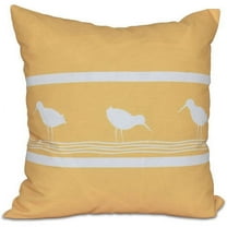 Simply Daisy 16" x 16" Birdwalk Animal Print Pillow, Yellow