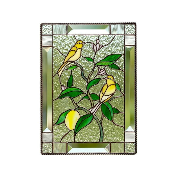 Colgante cardinal de la ventana de cristal del panel del vitral para la decoración de la pared