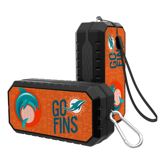 Keyscaper Black Miami Dolphins Water Resistant Bluetooth Speaker