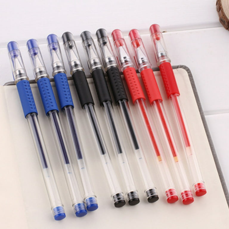 6pcs/set Style Red Retractable Neutral Pen For Teachers' Homework