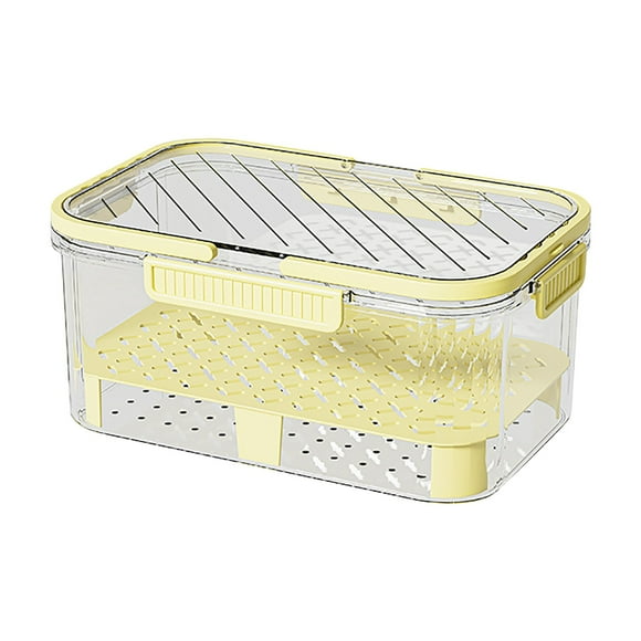 Hyknon Bento Box Portable Portable Crispers Large Capacity Refrigerator Crispers Plastic Lunch Box Outdoor Picnic Basket Storage Box With Lid Bento Lunch Box with Compartment