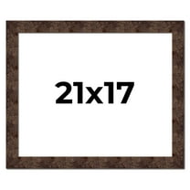 21x17 Frame Brown Burl Real Wood Picture Frame Width 1.625 Inches | Interior Frame Depth 0.5 Inches