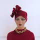 thumbnail image 3 of Sombreros de mujer de moda con capas de aire y paneles laterales con flores, sombrero indio para mujer, 3 of 3