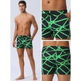 thumbnail image 5 of DARING DIVA Men's Geometric Patterns Elastic Waist Board Shorts 32 Green, 5 of 6