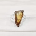 thumbnail image 2 of Natural Citrine Ring, Rough Citrine Gemstone Ring, November Birthstone, Doted Band, 925 Sterling Silver, Womens Ring, Christmas, Thanksgiving, Handmade, Statement Jewelry, Rough Gemstone Jewelry, 2 of 6