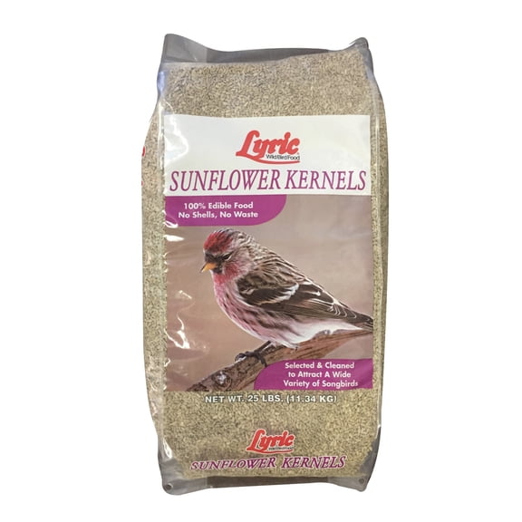 Lyric Sunflower Kernels Wild Bird Seed - No Waste Bird Food - 25 lb. Bag