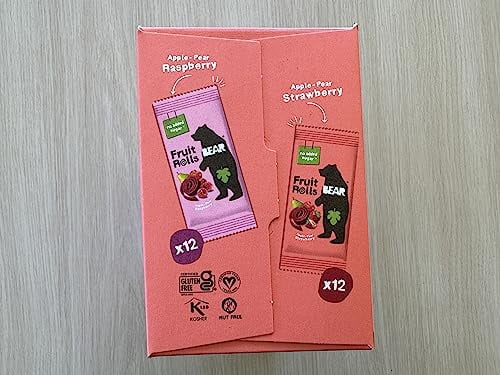 Bear Fruit Rolls Strawberry & Raspberry Variety Pack 48 rolls