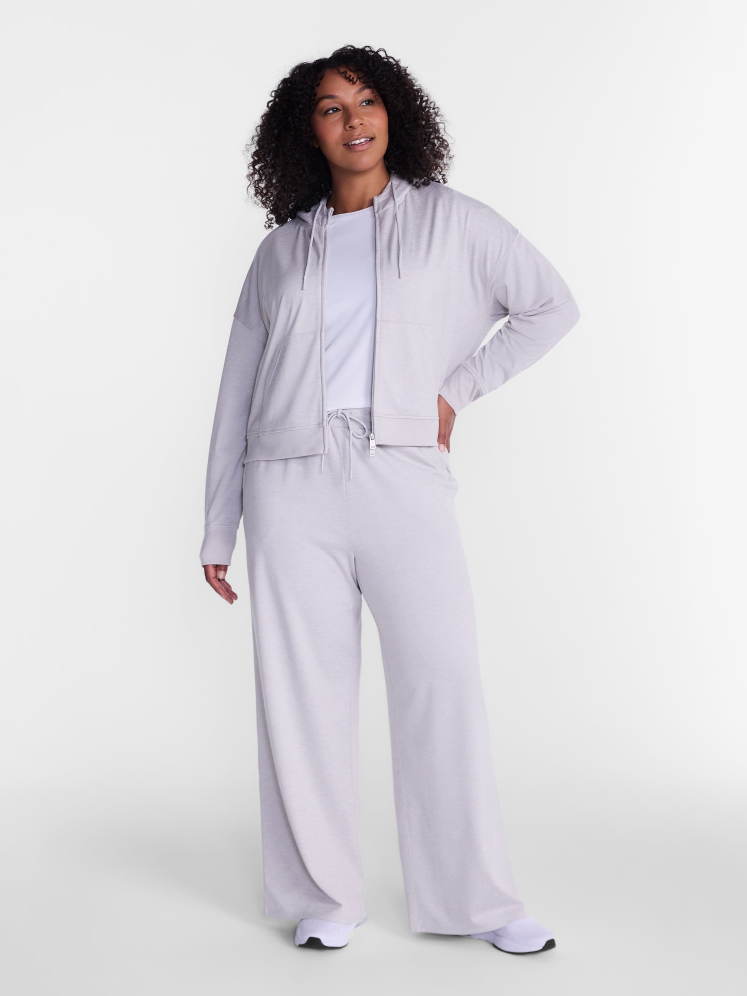 Athletic Works Women’s and Women’s Plus ButterCore Wide Leg Pants, 30” Inseam, Sizes XS-4X