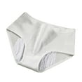 thumbnail image 2 of dazeni Women Menstrual Leakproof Panties Mid Waist Panties Lightweight Breathable Cotton Underwear Rib Knit Seamless Underwear Fashionable Bikini Shorts XX-Large, 2 of 7