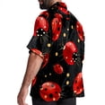 thumbnail image 3 of Seven Starred Ladybird Men's Short Sleeve Hawaiian Poplin Shirt - Casual Printed Button Down Summer Beach Shirt for Men, 3 of 6