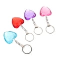 thumbnail image 2 of 4pcs Forma de corazón Llaveros Acrílico Llaveros Hermoso llavero Anillos Clave Colgantes, 2 of 5