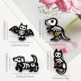 thumbnail image 5 of 4 Pcs Broche en Alliage Style Punk Squelette Animal Halloween, 5 of 5