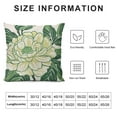 thumbnail image 5 of Peony Flower Chinoiserie Style Pillow Case Green and Beige Euro Sham Pillow Cover Asian Cushion Cover  Accent Pillowcase Rustic Home Decor for Sofa Living Room Bedroom, 5 of 5