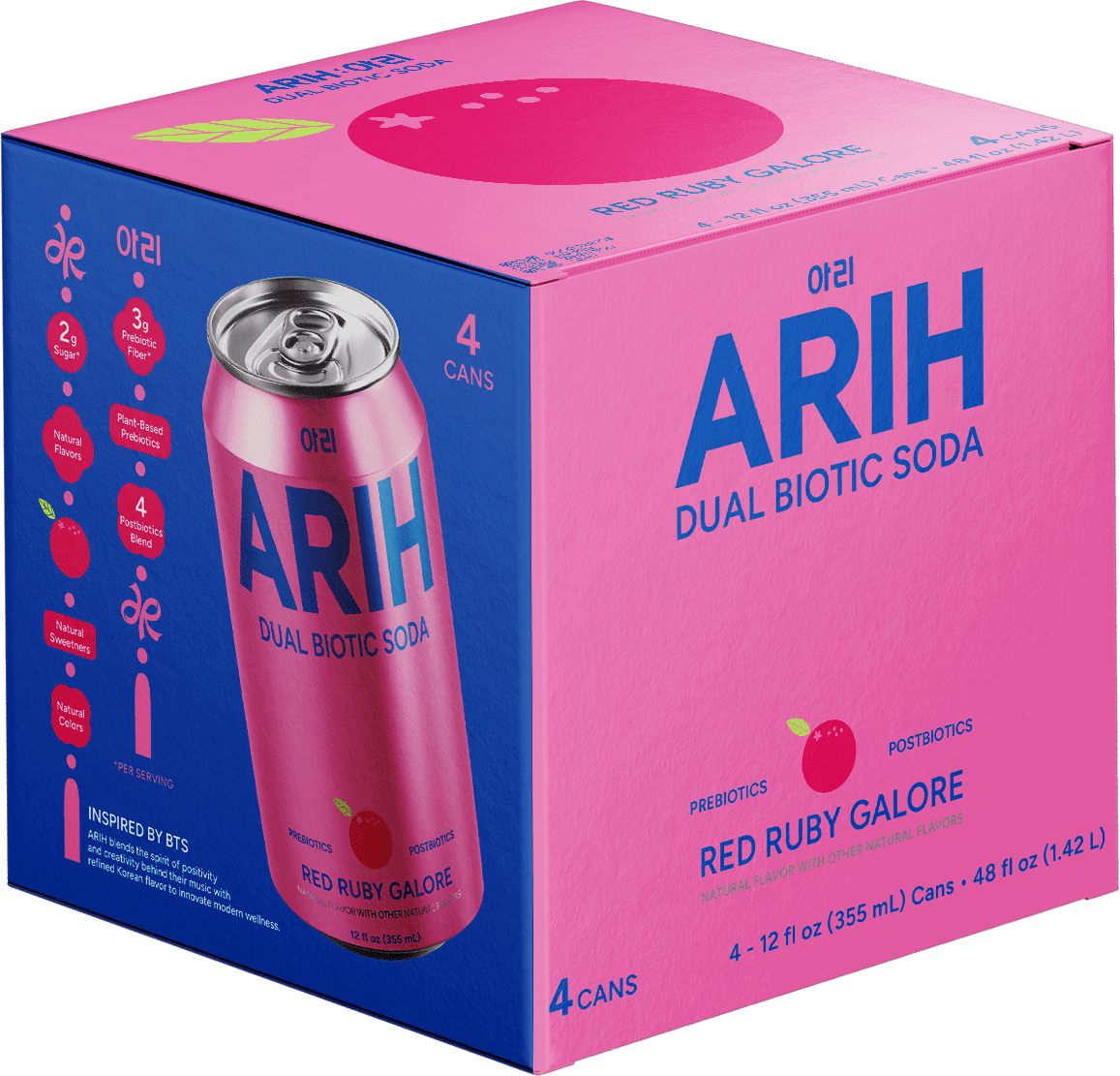 ARIH BTS' Choice Dual Biotic Soda Bundle, Multiple Flavors, 16 cans