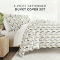 thumbnail image 5 of Duvet Covert Set - Ultra Soft - Navy Bohemian Feather for Twin Size Bedding by Comfort Canopy, 5 of 15