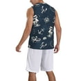 thumbnail image 5 of Easygdp Vintage Marine Men's Mesh Basketball Jersey Quick Drying Sleeveless Shirts Fitted Muscle Tank Tops Sport Round Neck T-Shirt - 3X-Large, 5 of 9