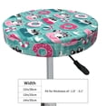 thumbnail image 2 of Uemuo Swimming Bulldog Pattern Round Bar Stool Seat Covers Washable Stool Cushion Slipcover Elastic Bar Chair Covers-12 inch, 2 of 7