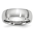 thumbnail image 1 of Bague en Satin Demi-Rond Gravable Chrome 7mm Taille 10 Bijoux Cadeaux pour Femmes, 1 of 4