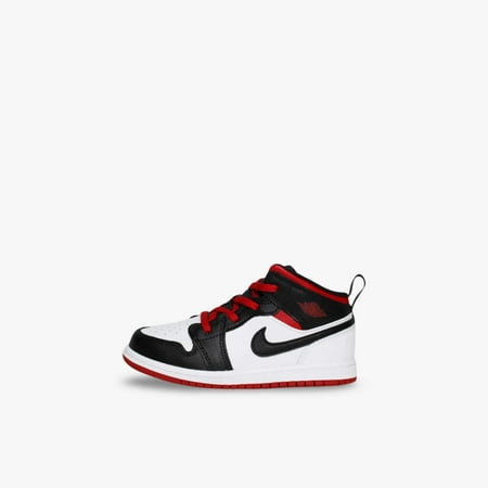 Nike Jordan 1 Mid Infant/Toddler Shoes Size 9, Color: White/Gym Red/Black