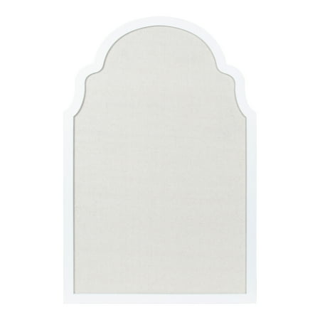 UPC: 0032231600162 | Kate and Laurel Holbrook Farmhouse Framed Arch Fabric Pinboard  24 x 36  White  Decorative Bulletin Board for Wall