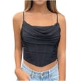 thumbnail image 1 of Camiseta sin mangas de verano fresca sin mangas de malla de color sólido informal de moda para mujer Pompotops  lopia993074, 1 of 8