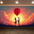 thumbnail image 2 of Romantic Sunset Love Heart Balloon Backdrop Wedding Engagement Party Event Ceremony Celebration Background Banner Photoshoot Couples 150x100 Inches, 2 of 4