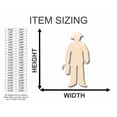 thumbnail image 2 of Unfinished Wood Firefighter Fireman Shape - Craft - up to 46" DIY 46" / 1", 2 of 3